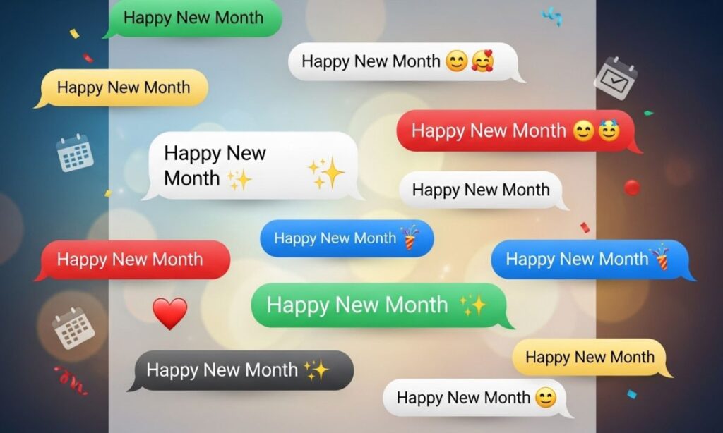 Happy New Month Messages SMS for Friends and Family
