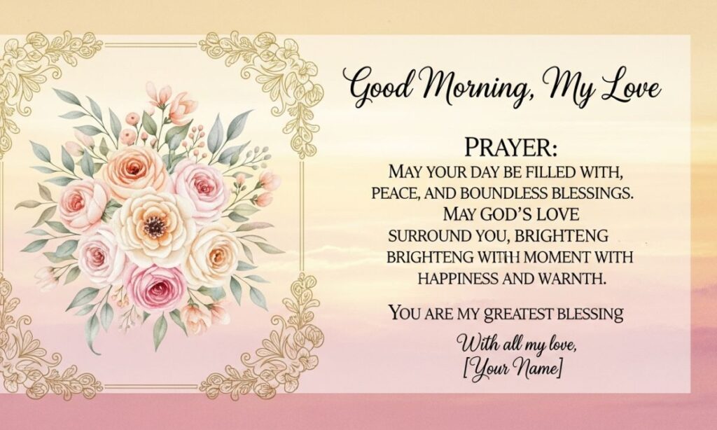 Romantic Good Morning Prayer for My Wife to Brighten Her Day