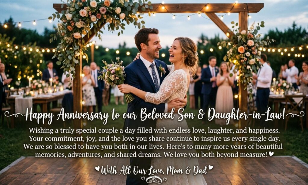 Heartfelt Anniversary Wishes for Son and Daughter-in-Law