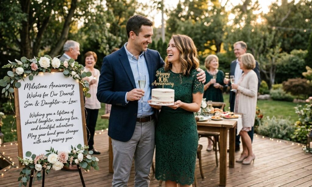 Milestone Anniversary Wishes for Son and Daughter-in-Law