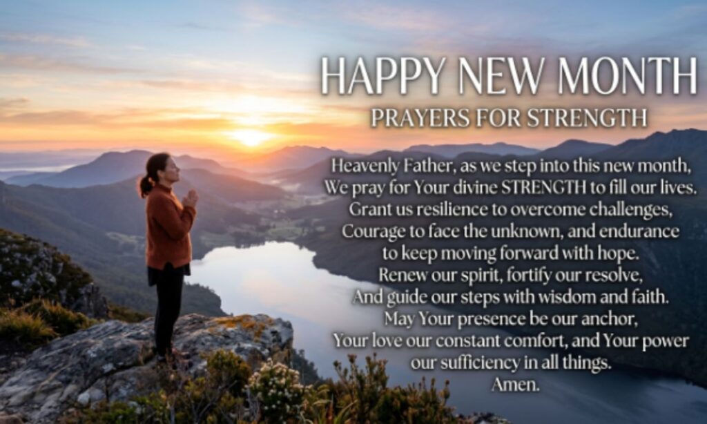 Happy New Month Prayers for Strength