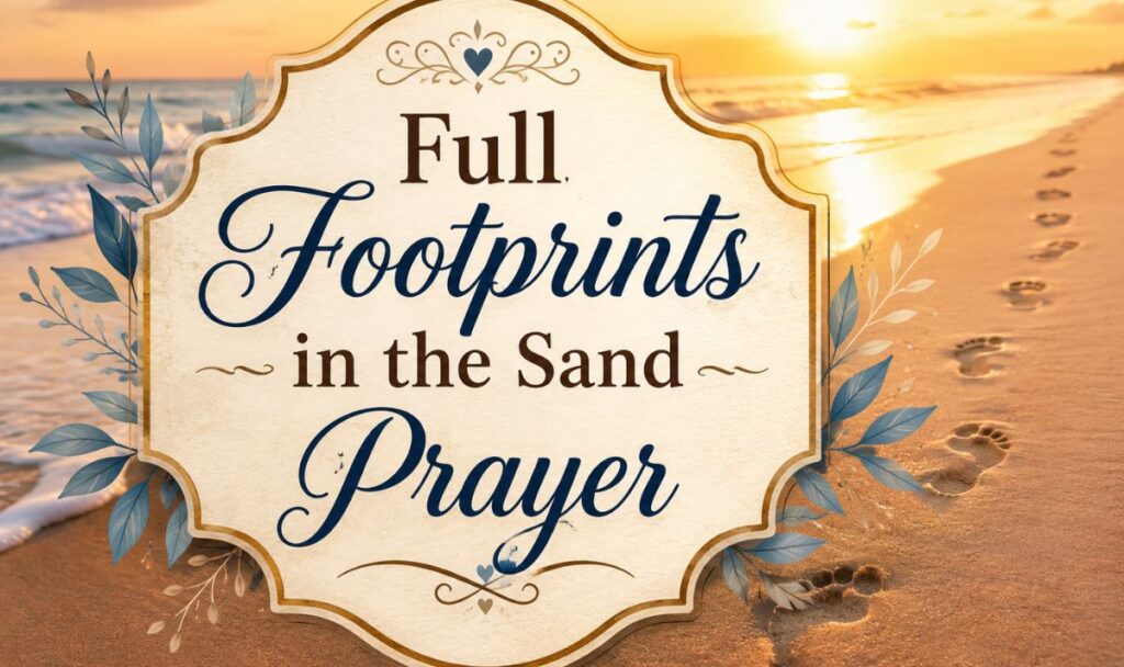 Full Footprints in the Sand Prayer