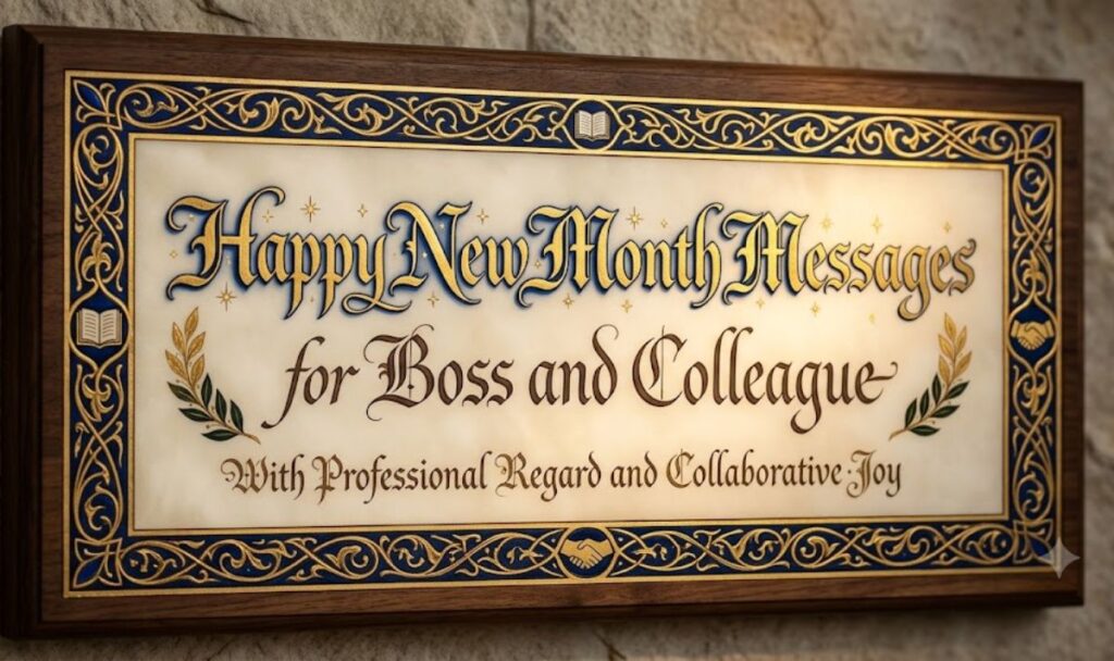Happy New Month Messages for Boss and Colleague