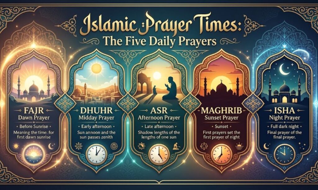 Islamic Prayer Times The Five Daily Prayers