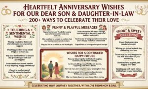 200+Heartfelt Anniversary Wishes for Son and Daughter-in-Law
