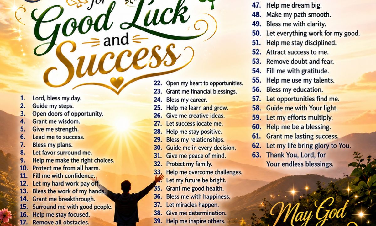 63+Prayers for Good Luck and Success